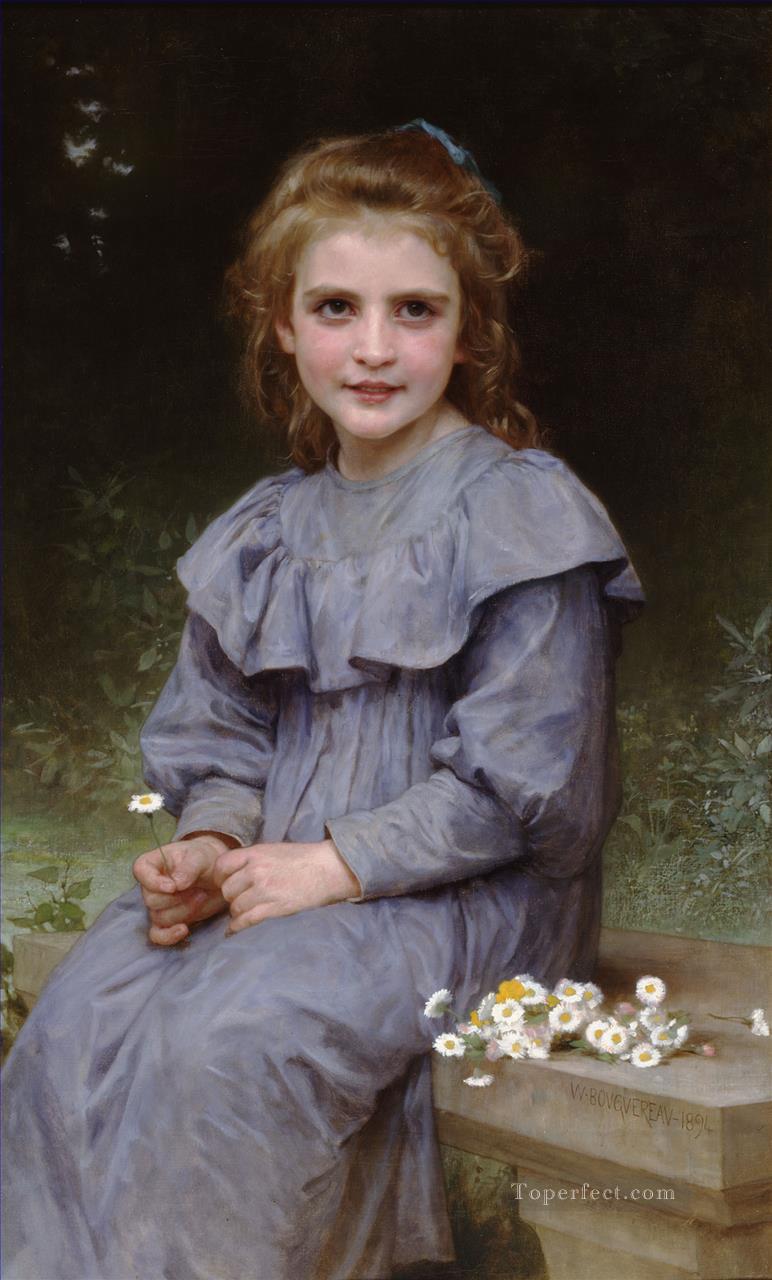 Paquerettes Realismo William Adolphe Bouguereau Pintura al óleo